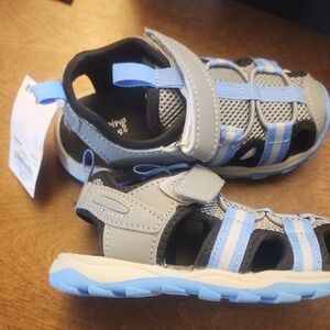 Jumping Beans Gray and Light Blue Kids Sandals